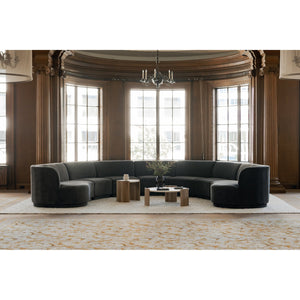 Moe's Home Yoon Modular Sectional Sofa - Versatile Comfort With Soft Upholstery For Stylish Living Spaces Grey Upholstery, 100% Polyester,Fsc Wood 100% On Frame And Legs Jm-1017-25