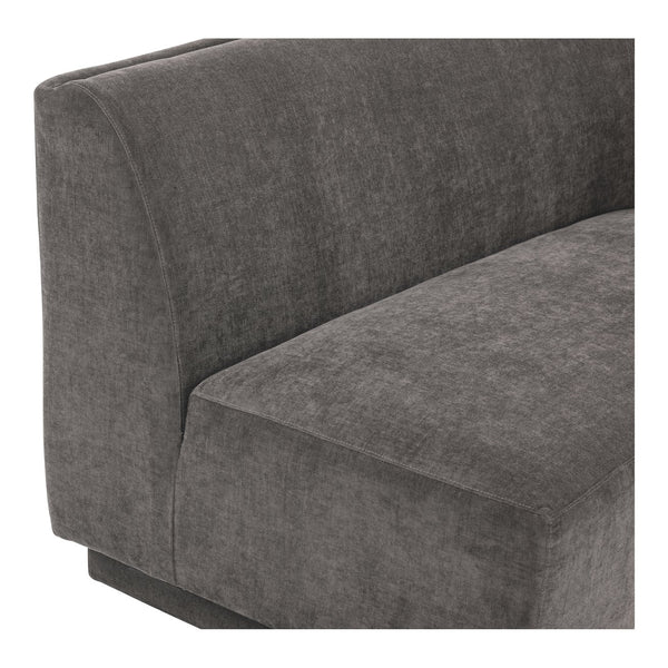 Moe's Home Yoon Modular Sectional Sofa - Versatile Comfort With Soft Upholstery For Stylish Living Spaces Grey Upholstery, 100% Polyester,Fsc Wood 100% On Frame And Legs Jm-1018-25