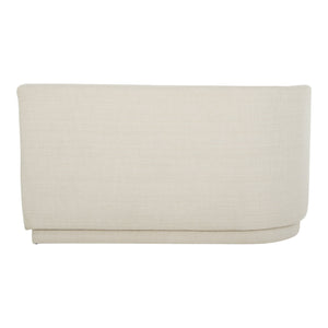 Moe's Home Yoon Modular Sectional Sofa - Versatile Comfort With Soft Upholstery For Stylish Living Spaces White Upholstery, 80% Polyester. 20% Acrylic,Fsc Wood 100% On Frame And Legs Jm-1019-05