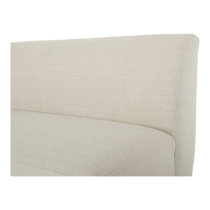 Moe's Home Yoon Modular Sectional Sofa - Versatile Comfort With Soft Upholstery For Stylish Living Spaces White Upholstery, 80% Polyester. 20% Acrylic,Fsc Wood 100% On Frame And Legs Jm-1019-05