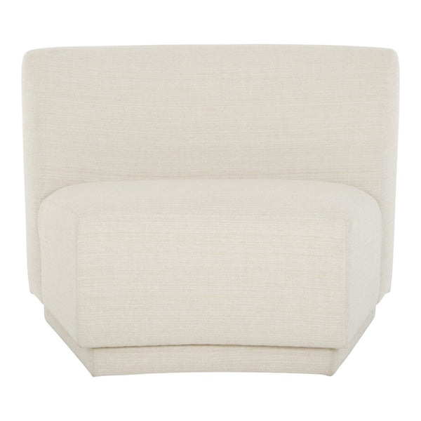 Moe's Home Yoon Modular Sectional Sofa - Versatile Comfort With Soft Upholstery For Stylish Living Spaces White Upholstery, 80% Polyester. 20% Acrylic,Fsc Wood 100% On Frame And Legs Jm-1020-05