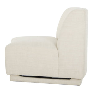 Moe's Home Yoon Modular Sectional Sofa - Versatile Comfort With Soft Upholstery For Stylish Living Spaces White Upholstery, 80% Polyester. 20% Acrylic,Fsc Wood 100% On Frame And Legs Jm-1020-05