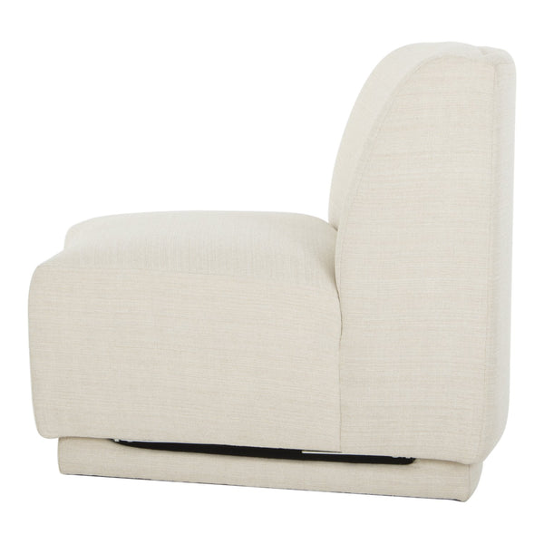 Moe's Home Yoon Modular Sectional Sofa - Versatile Comfort With Soft Upholstery For Stylish Living Spaces White Upholstery, 80% Polyester. 20% Acrylic,Fsc Wood 100% On Frame And Legs Jm-1020-05