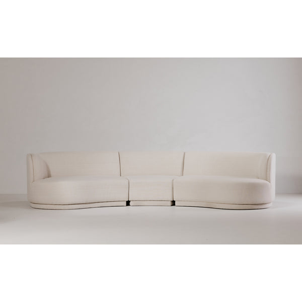 Moe's Home Yoon Modular Sectional Sofa - Versatile Comfort With Soft Upholstery For Stylish Living Spaces White Upholstery, 80% Polyester. 20% Acrylic,Fsc Wood 100% On Frame And Legs Jm-1020-05
