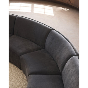 Moe's Home Yoon Modular Sectional Sofa - Versatile Comfort With Soft Upholstery For Stylish Living Spaces Grey Upholstery, 100% Polyester,Fsc Wood 100% On Frame And Legs Jm-1020-25