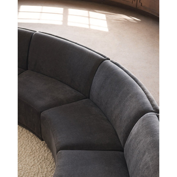 Moe's Home Yoon Modular Sectional Sofa - Versatile Comfort With Soft Upholstery For Stylish Living Spaces Grey Upholstery, 100% Polyester,Fsc Wood 100% On Frame And Legs Jm-1020-25