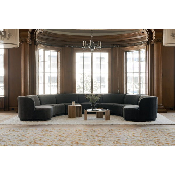 Moe's Home Yoon Modular Sectional Sofa - Versatile Comfort With Soft Upholstery For Stylish Living Spaces Grey Upholstery, 100% Polyester,Fsc Wood 100% On Frame And Legs Jm-1020-25