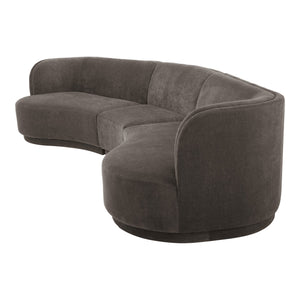 Moe's Home Yoon Modular Sectional Sofa - Unique Design For Comfort & Style In Versatile Living Spaces Grey Upholstery, 100% Polyester,Fsc Wood 100% On Frame And Legs Jm-1021-25