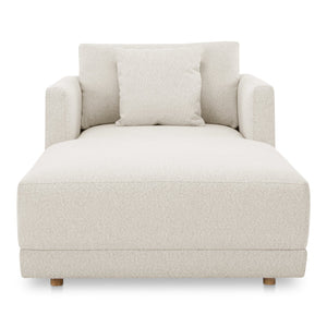 Moe's Home Bryn Chaise: Eco-friendly Luxury With Sustainable Materials And Timeless Style For Your Space Beige Upholstery, 70% Recycled Polyester,30% Virgin Polyester,Pine And Plywood Frame Jm-1026-05