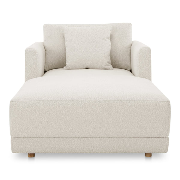 Moe's Home Bryn Chaise: Eco-friendly Luxury With Sustainable Materials And Timeless Style For Your Space Beige Upholstery, 70% Recycled Polyester,30% Virgin Polyester,Pine And Plywood Frame Jm-1026-05