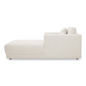 Moe's Home Bryn Chaise: Eco-friendly Luxury With Sustainable Materials And Timeless Style For Your Space Beige Upholstery, 70% Recycled Polyester,30% Virgin Polyester,Pine And Plywood Frame Jm-1026-05