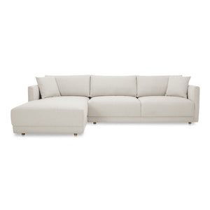 Moe's Home Bryn Sectional - Sustainable Design Meets Timeless Elegance With Eco-friendly Comfort And Style Beige Upholstery, 70% Recycled Polyester,30% Virgin Polyester,Pine And Plywood Frame Jm-1027-05-l-0