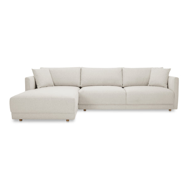 Moe's Home Bryn Sectional - Sustainable Design Meets Timeless Elegance With Eco-friendly Comfort And Style Beige Upholstery, 70% Recycled Polyester,30% Virgin Polyester,Pine And Plywood Frame Jm-1027-05-l-0