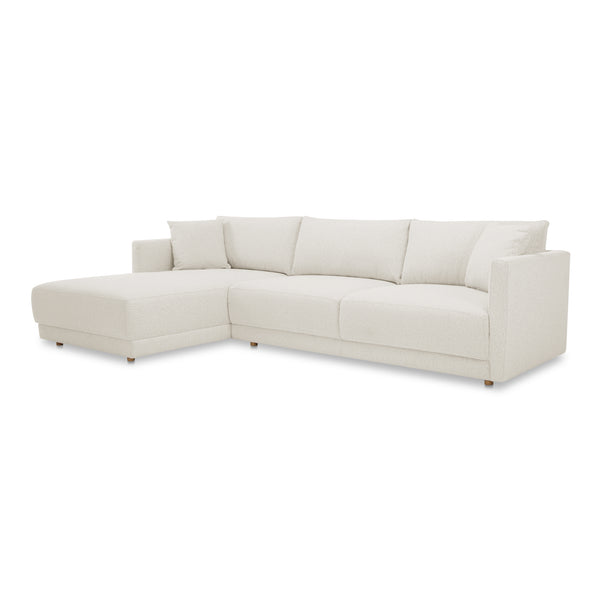 Moe's Home Bryn Sectional - Sustainable Design Meets Timeless Elegance With Eco-friendly Comfort And Style Beige Upholstery, 70% Recycled Polyester,30% Virgin Polyester,Pine And Plywood Frame Jm-1027-05-l-0