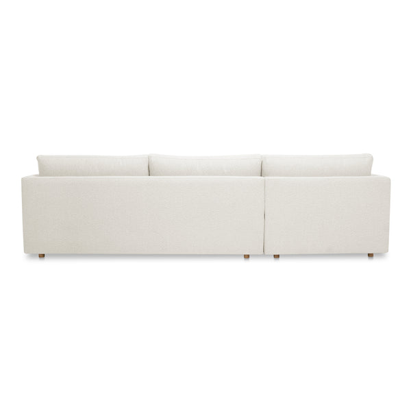 Moe's Home Bryn Sectional - Sustainable Design Meets Timeless Elegance With Eco-friendly Comfort And Style Beige Upholstery, 70% Recycled Polyester,30% Virgin Polyester,Pine And Plywood Frame Jm-1027-05-l-0