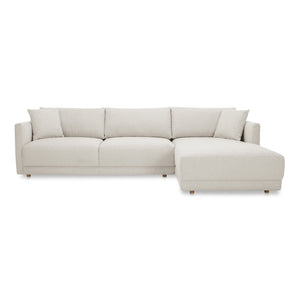 Moe's Home Bryn Sectional - Sustainable Design Meets Timeless Elegance With Eco-friendly Comfort And Style Beige Upholstery, 70% Recycled Polyester,30% Virgin Polyester,Pine And Plywood Frame Jm-1027-05-r-0