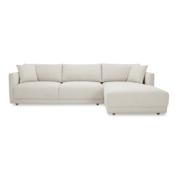 Moe's Home Bryn Sectional - Sustainable Design Meets Timeless Elegance With Eco-friendly Comfort And Style Beige Upholstery, 70% Recycled Polyester,30% Virgin Polyester,Pine And Plywood Frame Jm-1027-05-r-0