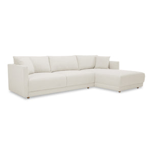 Moe's Home Bryn Sectional - Sustainable Design Meets Timeless Elegance With Eco-friendly Comfort And Style Beige Upholstery, 70% Recycled Polyester,30% Virgin Polyester,Pine And Plywood Frame Jm-1027-05-r-0