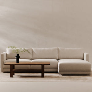 Moe's Home Bryn Sectional - Sustainable Design Meets Timeless Elegance With Eco-friendly Comfort And Style Beige Upholstery, 70% Recycled Polyester,30% Virgin Polyester,Pine And Plywood Frame Jm-1027-05-r-0