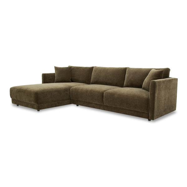 Moe's Home Bryn Sectional - Sustainable Design Meets Timeless Elegance With Eco-friendly Comfort And Style Green Upholstery, 50% Recycled Polyester,50% Virgin Polyester,Pine And Plywood Frame Jm-1027-27-l-0