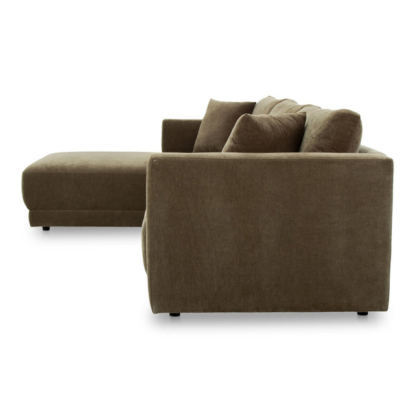Moe's Home Bryn Sectional - Sustainable Design Meets Timeless Elegance With Eco-friendly Comfort And Style Green Upholstery, 50% Recycled Polyester,50% Virgin Polyester,Pine And Plywood Frame Jm-1027-27-l-0