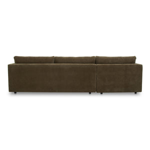 Moe's Home Bryn Sectional - Sustainable Design Meets Timeless Elegance With Eco-friendly Comfort And Style Green Upholstery, 50% Recycled Polyester,50% Virgin Polyester,Pine And Plywood Frame Jm-1027-27-l-0