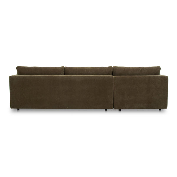 Moe's Home Bryn Sectional - Sustainable Design Meets Timeless Elegance With Eco-friendly Comfort And Style Green Upholstery, 50% Recycled Polyester,50% Virgin Polyester,Pine And Plywood Frame Jm-1027-27-l-0