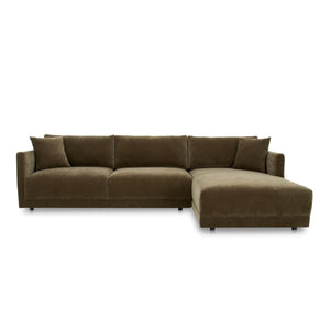 Moe's Home Bryn Sectional - Sustainable Design Meets Timeless Elegance With Eco-friendly Comfort And Style Green Upholstery, 50% Recycled Polyester,50% Virgin Polyester,Pine And Plywood Frame Jm-1027-27-r-0
