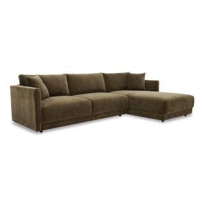 Moe's Home Bryn Sectional - Sustainable Design Meets Timeless Elegance With Eco-friendly Comfort And Style Green Upholstery, 50% Recycled Polyester,50% Virgin Polyester,Pine And Plywood Frame Jm-1027-27-r-0