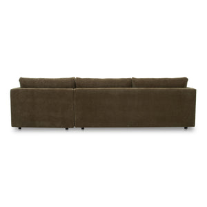 Moe's Home Bryn Sectional - Sustainable Design Meets Timeless Elegance With Eco-friendly Comfort And Style Green Upholstery, 50% Recycled Polyester,50% Virgin Polyester,Pine And Plywood Frame Jm-1027-27-r-0