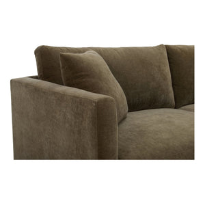 Moe's Home Bryn Sectional - Sustainable Design Meets Timeless Elegance With Eco-friendly Comfort And Style Green Upholstery, 50% Recycled Polyester,50% Virgin Polyester,Pine And Plywood Frame Jm-1027-27-r-0