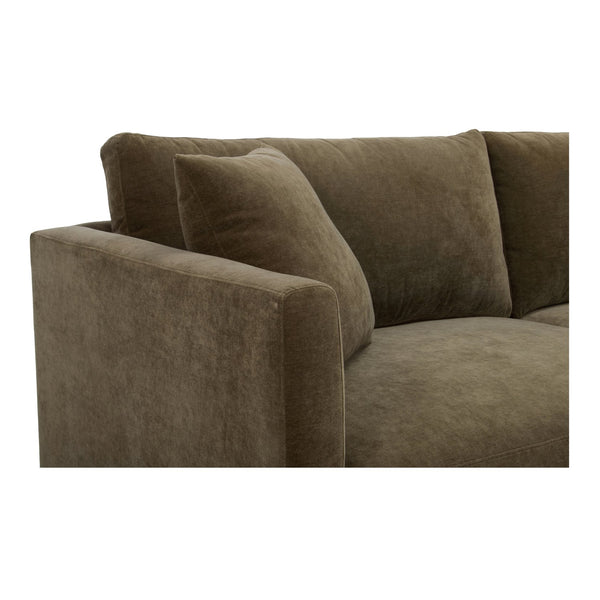 Moe's Home Bryn Sectional - Sustainable Design Meets Timeless Elegance With Eco-friendly Comfort And Style Green Upholstery, 50% Recycled Polyester,50% Virgin Polyester,Pine And Plywood Frame Jm-1027-27-r-0