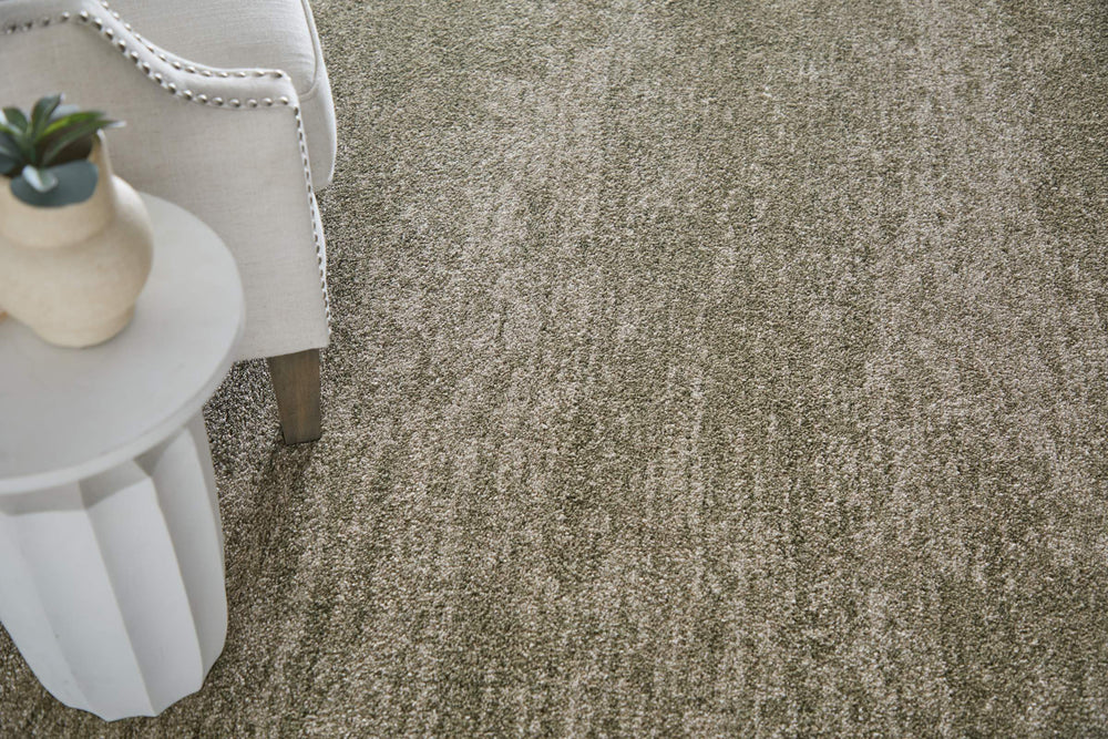 Feizy Rugs Jameson Distressed Polypropylene Area Rug Vintage Tonal Green Ivory Living Room JMS39R8FGRN000E70