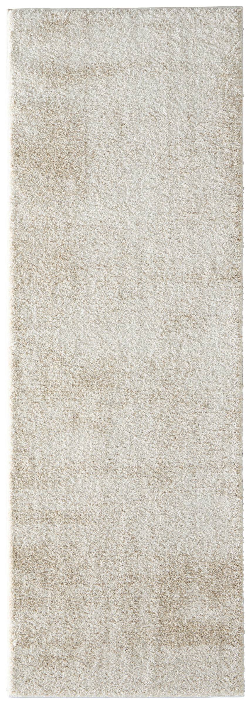 Feizy Rugs Jameson Distressed Polypropylene Runner Rug for Hallways with Ivory Tan Tonal Warmth JMS39R8FLBG000I02