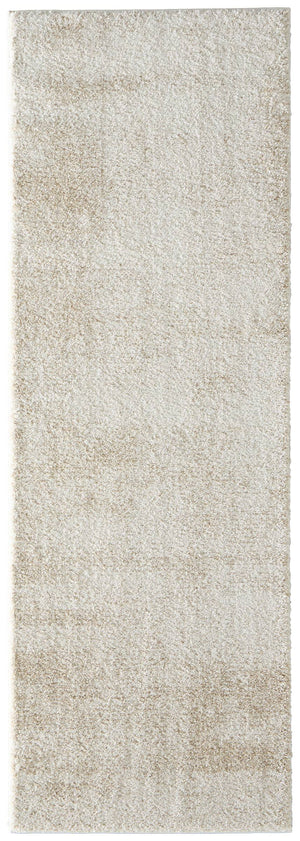 Feizy Rugs Jameson Distressed Polypropylene Runner Rug for Hallways with Ivory Tan Tonal Warmth JMS39R8FLBG000I02
