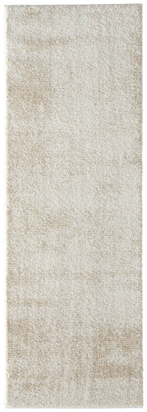 Feizy Rugs Jameson Distressed Polypropylene Runner Rug for Hallways with Ivory Tan Tonal Warmth JMS39R8FLBG000I02