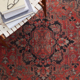 Safavieh Journey 153 JNY153 Power Loomed  Rug Navy / Red JNY153M-8SQ