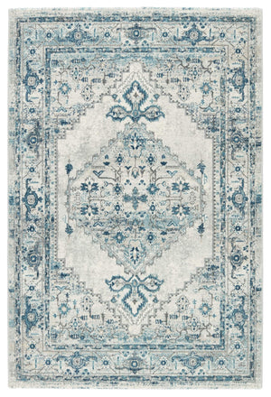 Jaipur Living Vibe by Jaipur Living Lisette Ornate Medallion Polypropylene Rug for Rooms Blue 7'10"X10' RUG152753