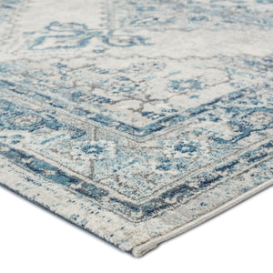 Jaipur Living Vibe by Jaipur Living Lisette Ornate Medallion Polypropylene Rug for Rooms Blue 3'X10' RUG152757