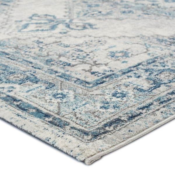 Jaipur Living Vibe by Jaipur Living Lisette Ornate Medallion Polypropylene Rug for Rooms Blue 3'X10' RUG152757