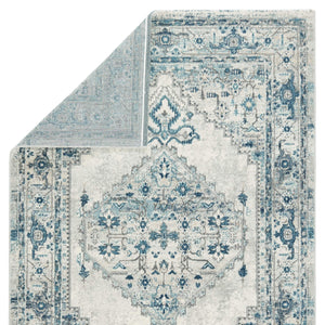 Jaipur Living Vibe by Jaipur Living Lisette Ornate Medallion Polypropylene Rug for Rooms Blue 3'X10' RUG152757
