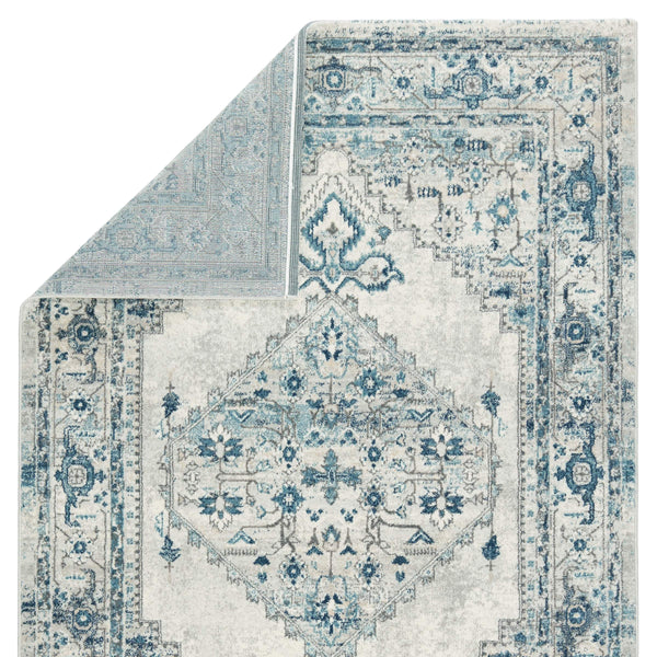 Jaipur Living Vibe by Jaipur Living Lisette Ornate Medallion Polypropylene Rug for Rooms Blue 3'X10' RUG152757