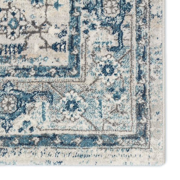 Jaipur Living Vibe by Jaipur Living Lisette Ornate Medallion Polypropylene Rug for Rooms Blue 3'X10' RUG152757