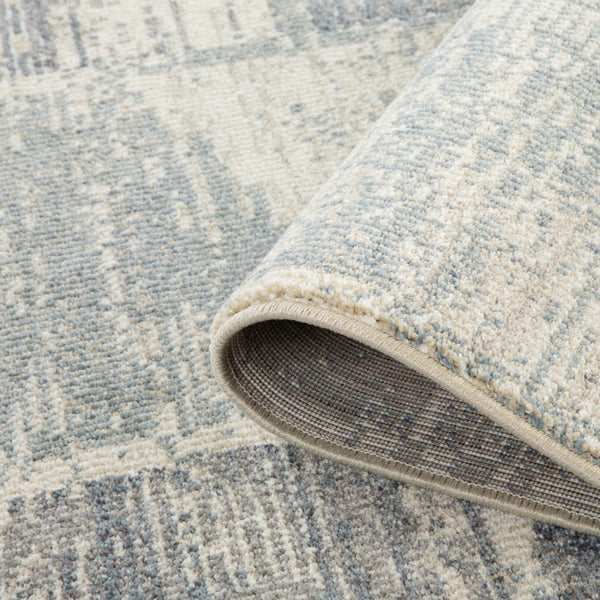 Amer Rugs Jordan Modern Geometric Power-loom Area Rug – Durable, Soft, Stain-resistant Floor Art For Your Home Light Blue Polypropylene Jor1110211