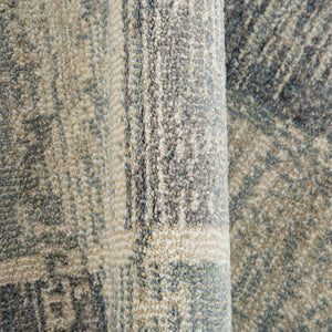 AMER Rugs Jordan Aly JOR-1 Power-Loomed Machine Made Polypropylene Modern & Contemporary Geometric Rug Light Blue 9'2" x 12'2"