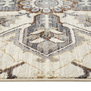 Amer Rugs Jordan Persian Bordered Power-loom Area Rug – Timeless Design, Softness & Durability For Any Space Ivory,Blue Polypropylene Jor10110211
