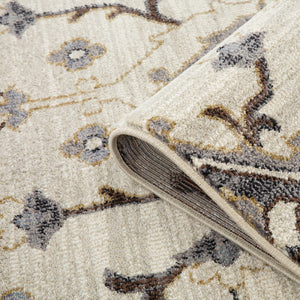 Amer Rugs Jordan Persian Bordered Power-loom Area Rug – Timeless Design, Softness & Durability For Any Space Ivory,Blue Polypropylene Jor10110211