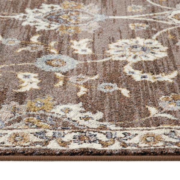 Amer Rugs Jordan Persian Bordered Power-loom Area Rug - Timeless Design, Easy-care, Soft & Durable Floor Art Brown Polypropylene Jor11110211