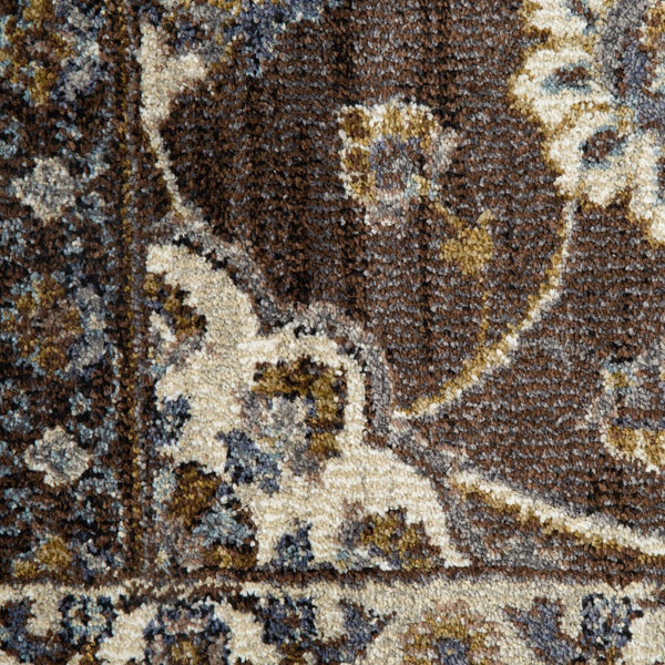 Amer Rugs Jordan Persian Bordered Power-loom Area Rug - Timeless Design, Easy-care, Soft & Durable Floor Art Brown Polypropylene Jor11110211
