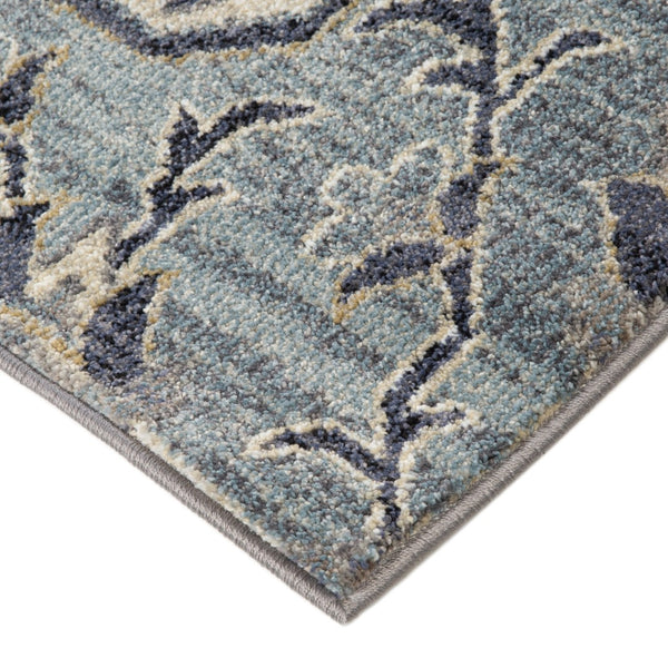 AMER Rugs Jordan Eva JOR-12 Power-Loomed Machine Made Polypropylene Traditional Medallion Rug Purple 9'2" x 12'2"